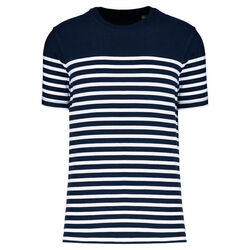 T-shirt Marini&egrave;re bio K3033 NAVY/WHITE STRIPES POITIERS
