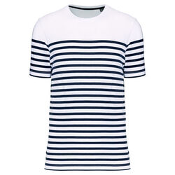 T-shirt Marini&egrave;re bio K3033 WHITE/NAVY STRIPES POITIERS