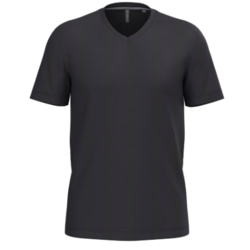 T-shirt manches courtes encolure V Dark Grey POITIERS