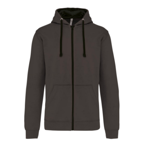Sweat-shirt zipp&eacute; capuche contrast&eacute;e SEFI