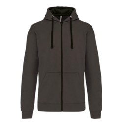 Sweat-shirt zippé capuche contrastée SEFI POITIERS Sweat-shirt zippé capuche contrastée SEFI POITIERS