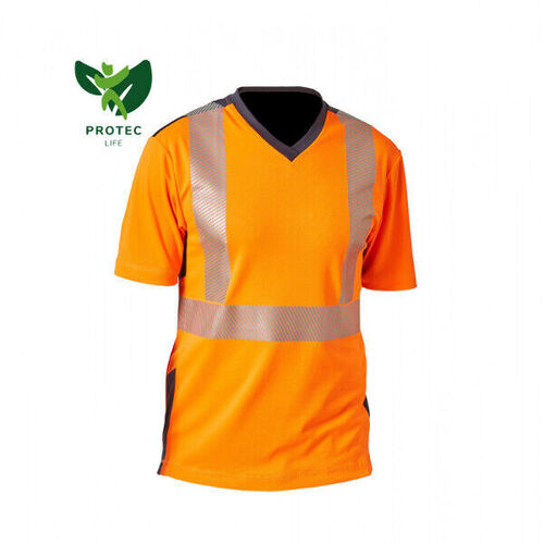 T-SHIRT HAUTE VISIBILIT&Eacute; MANCHES COURTES 100% POLYESTER RECYCL&Eacute;