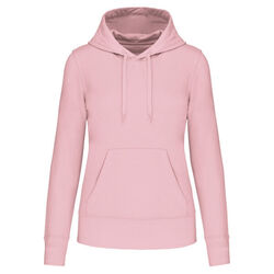 Sweat-shirt &agrave; capuche K4028 PALE PINK POITIERS