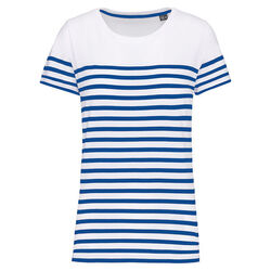 T-shirt femme Marini&egrave;re bio K3034 NAVY/WHITE STRIPES POITIERS