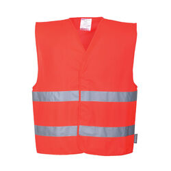 Gilet HV double bande baudrier